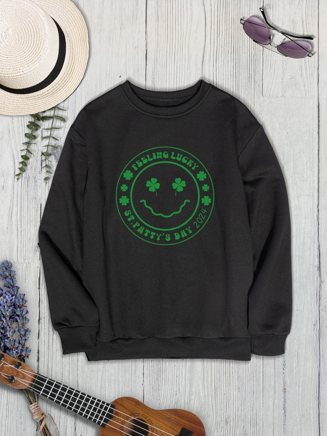 FEELING LUCKY ST. PATRICK'S DAY 2024 Round Neck Sweatshirt 