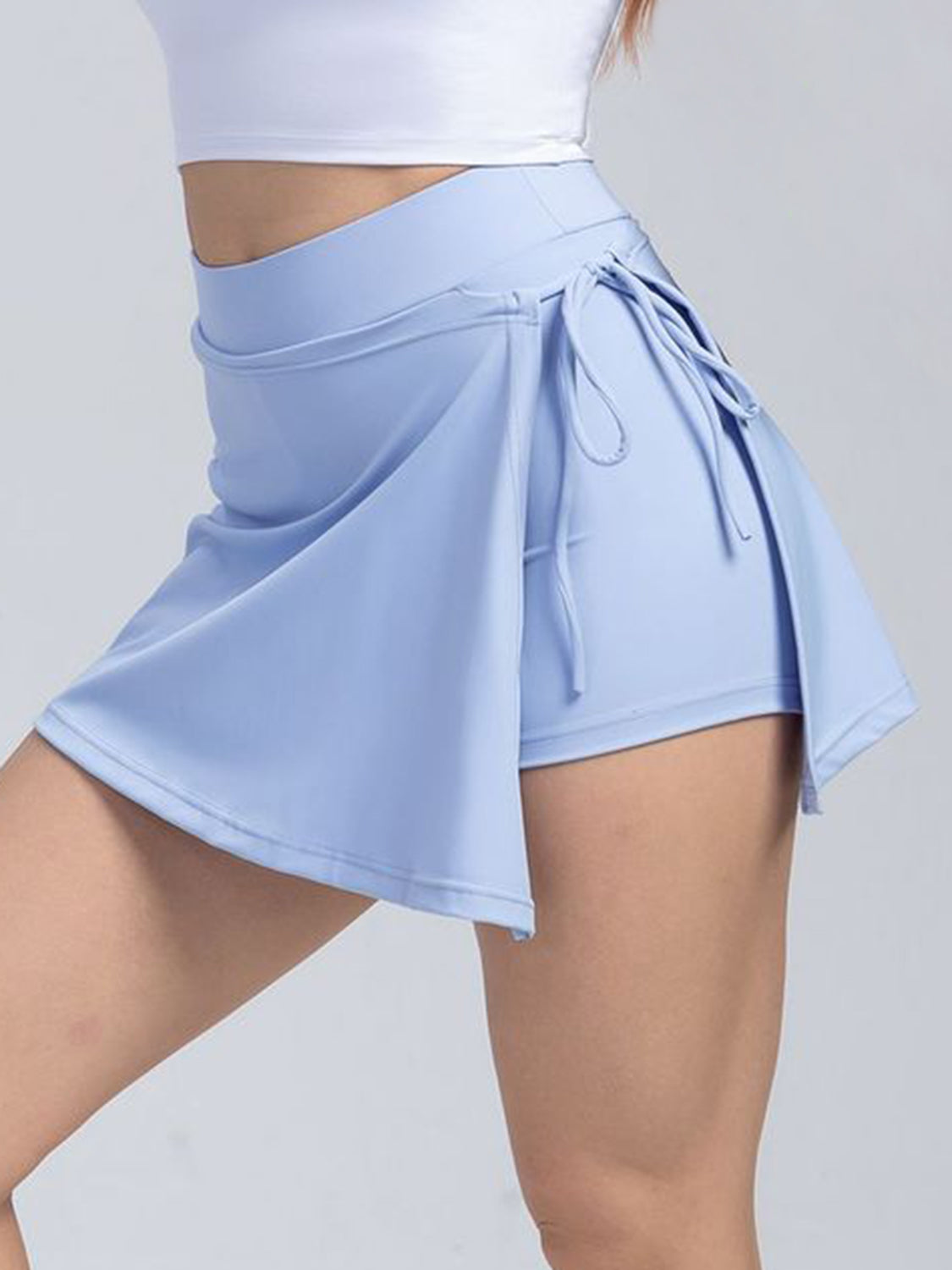 Tied High Waist Active Shorts 