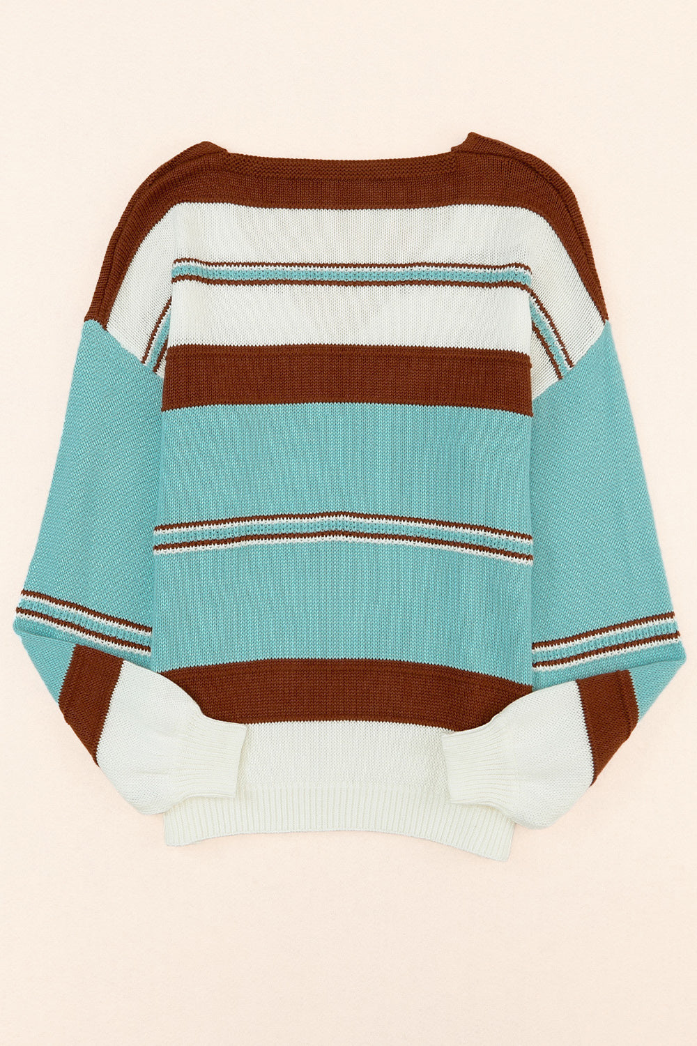 Color Block V-Neck Knit Top 