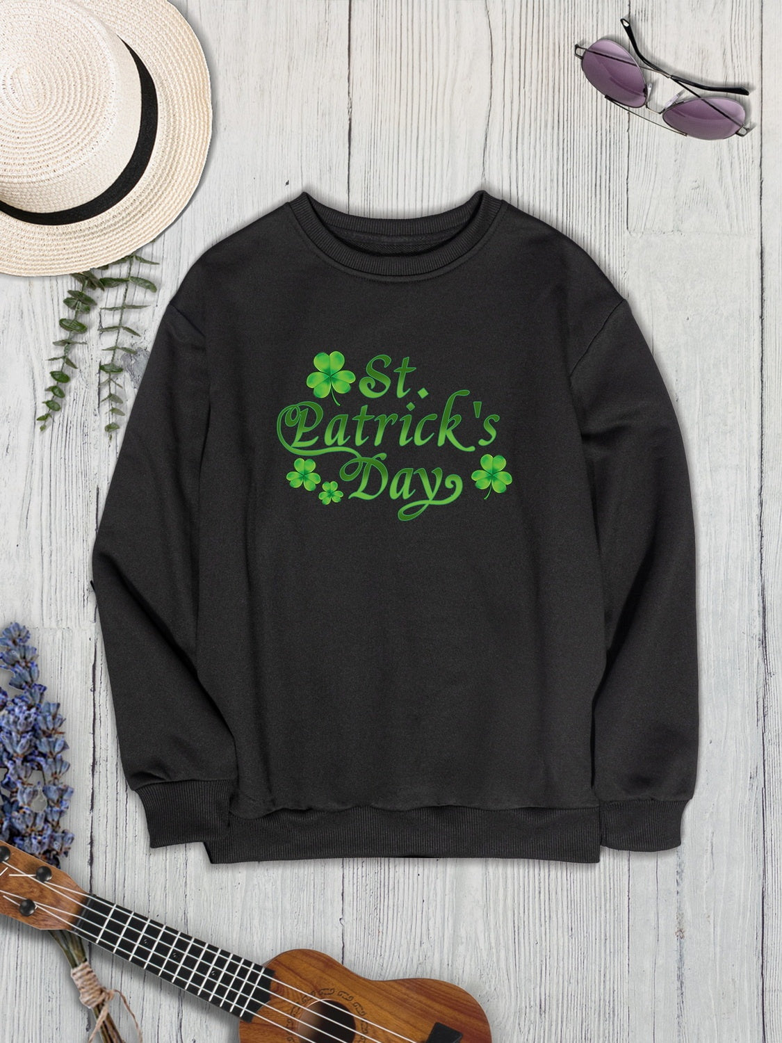 ST. PATRICK'S DAY Round Neck Dropped Shoulder Sweatshirt 