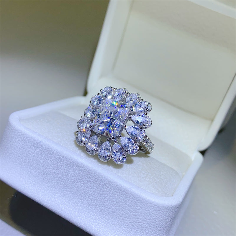 3 Carat Moissanite 925 Sterling Silver Ring 