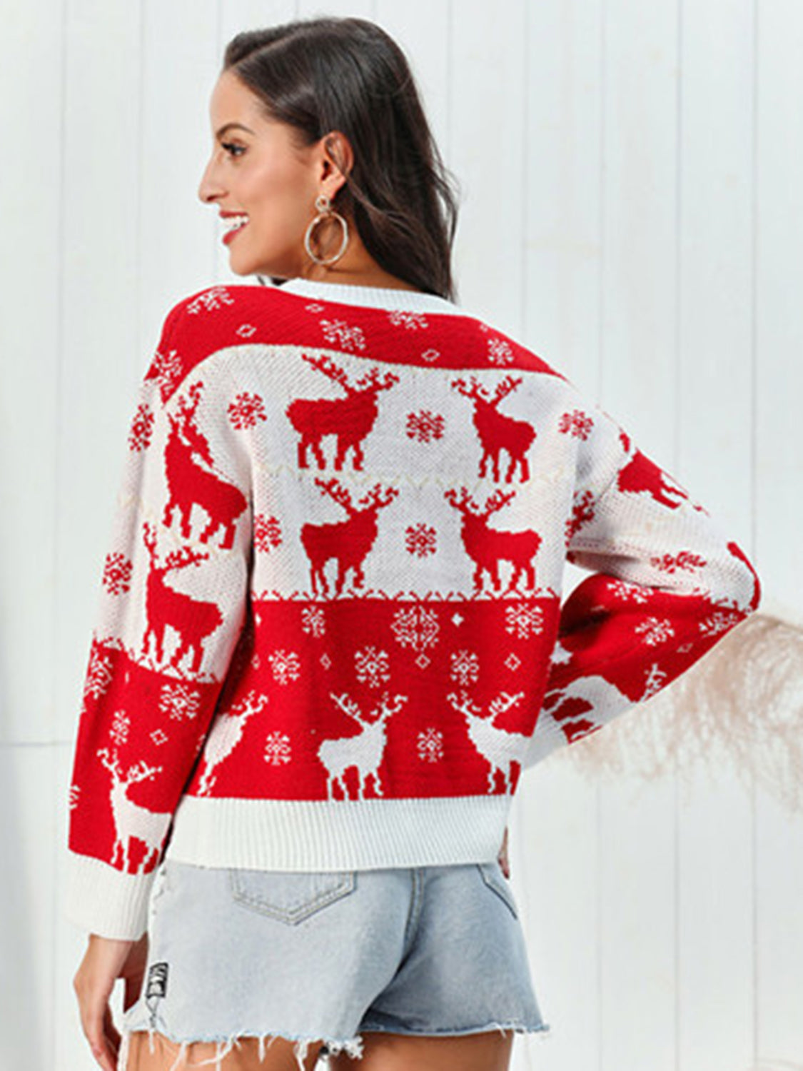 Reindeer Round Neck Sweater 