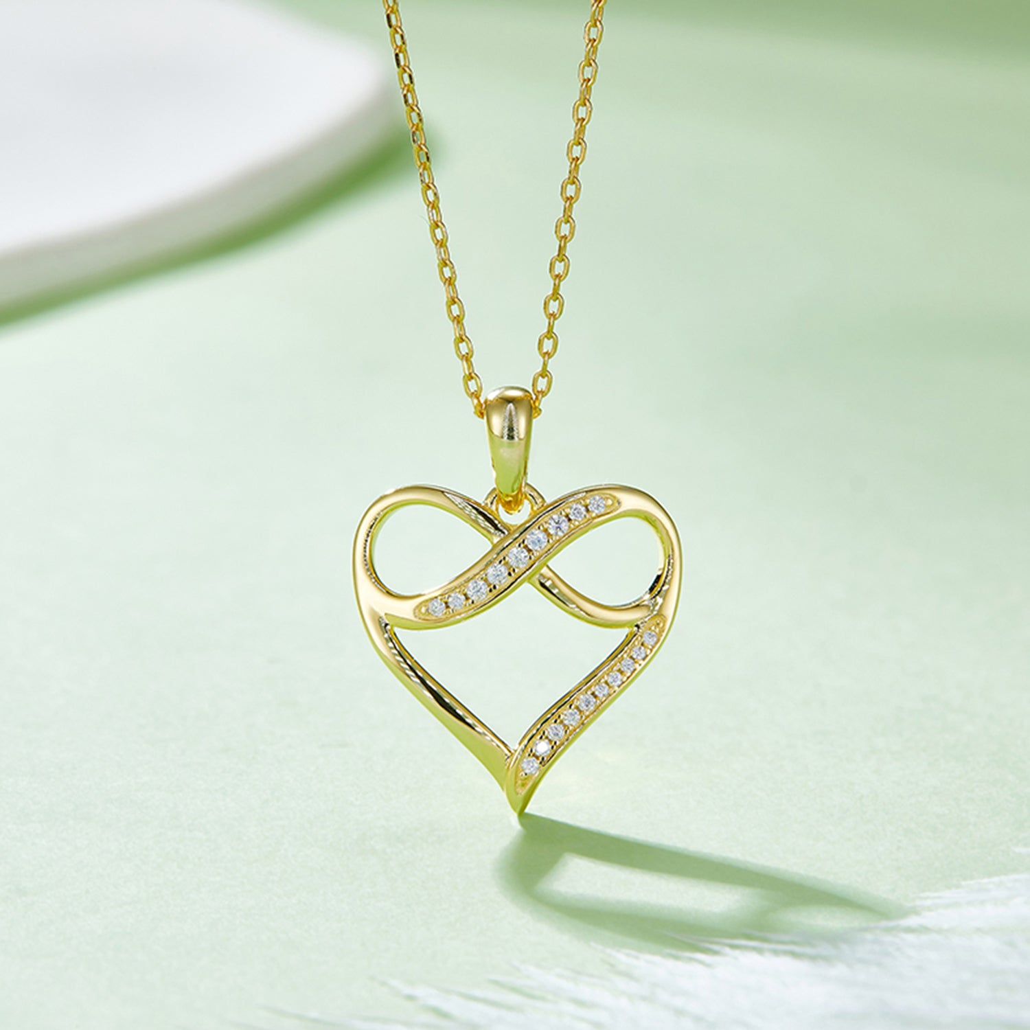 Moissanite 925 Sterling Silver Heart Necklace 