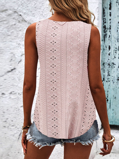 Eyelet Wide Strap Tank