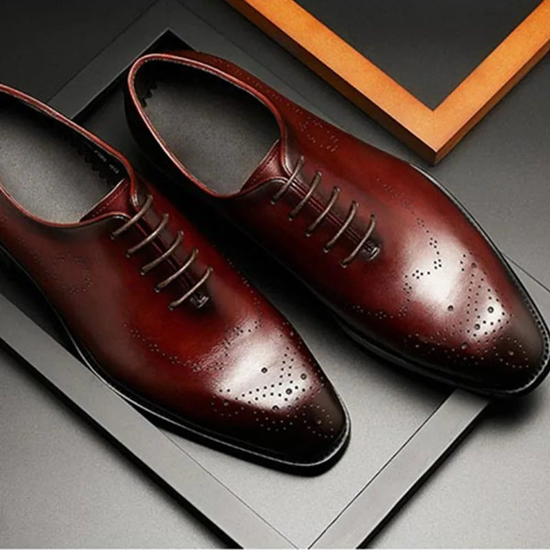 Men Leather Shoes Business Dress Suit Men Brand 