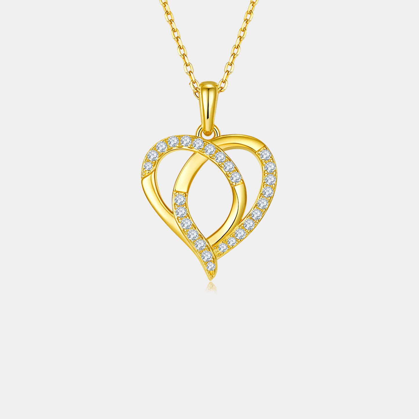 Moissanite 925 Sterling Silver Heart Shape Necklace 