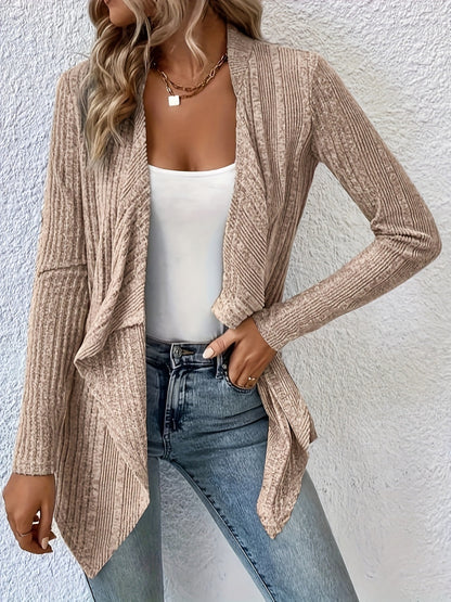 Open Front Long Sleeve Cardigan 