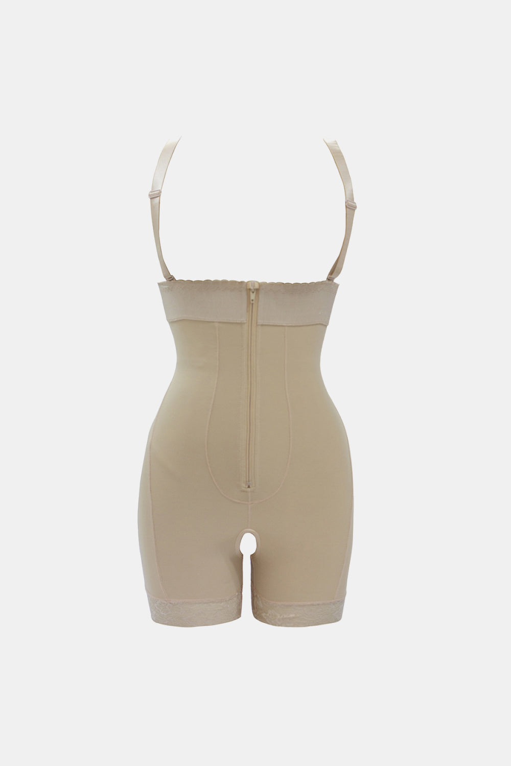 Full Size Zip Up Under-Bust Shaping Bodysuit 