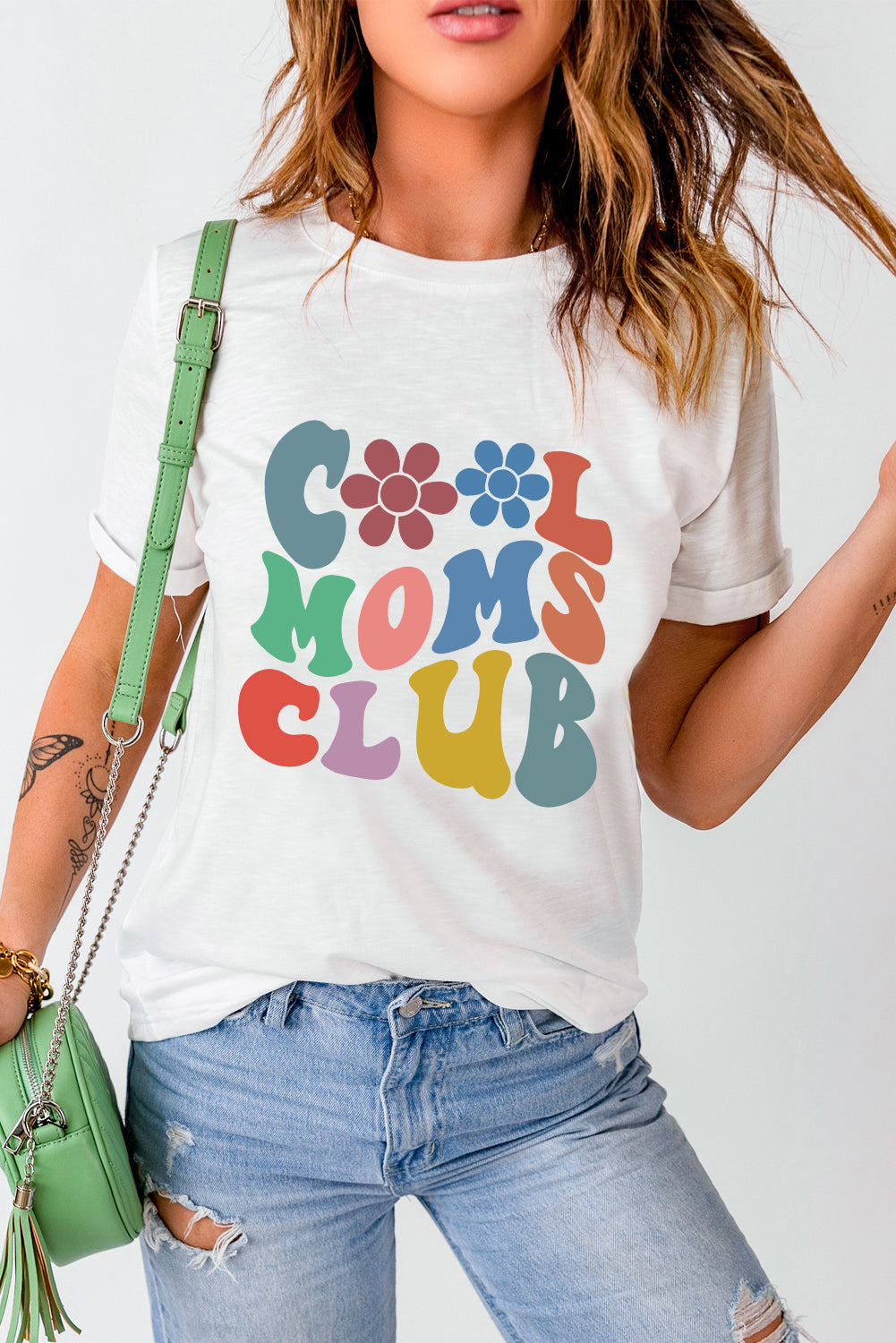 COOL MOMS CLUB Round Neck Short Sleeve T-Shirt - Babbazon Camisole