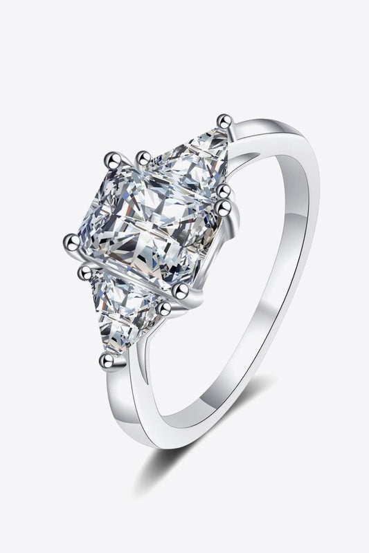 3 Carat Moissanite 925 Sterling Silver Rhodium-Plated Ring 