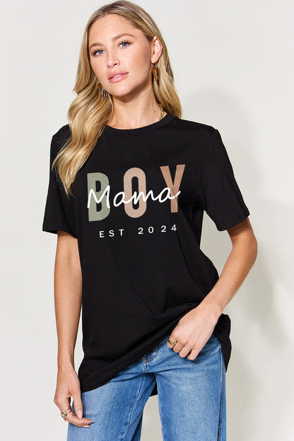 Simply Love Full Size Letter Graphic Round Neck Short Sleeve T-Shirt