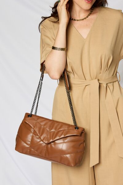 SHOMICO PU Leather Chain Handbag