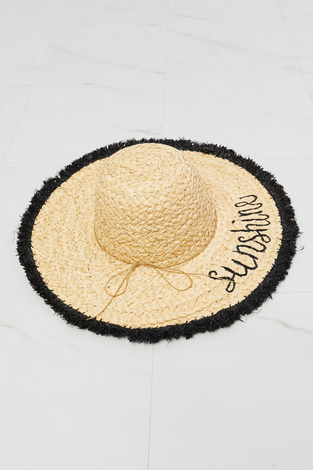 Fame Sunshine Straw Fringe Hat 