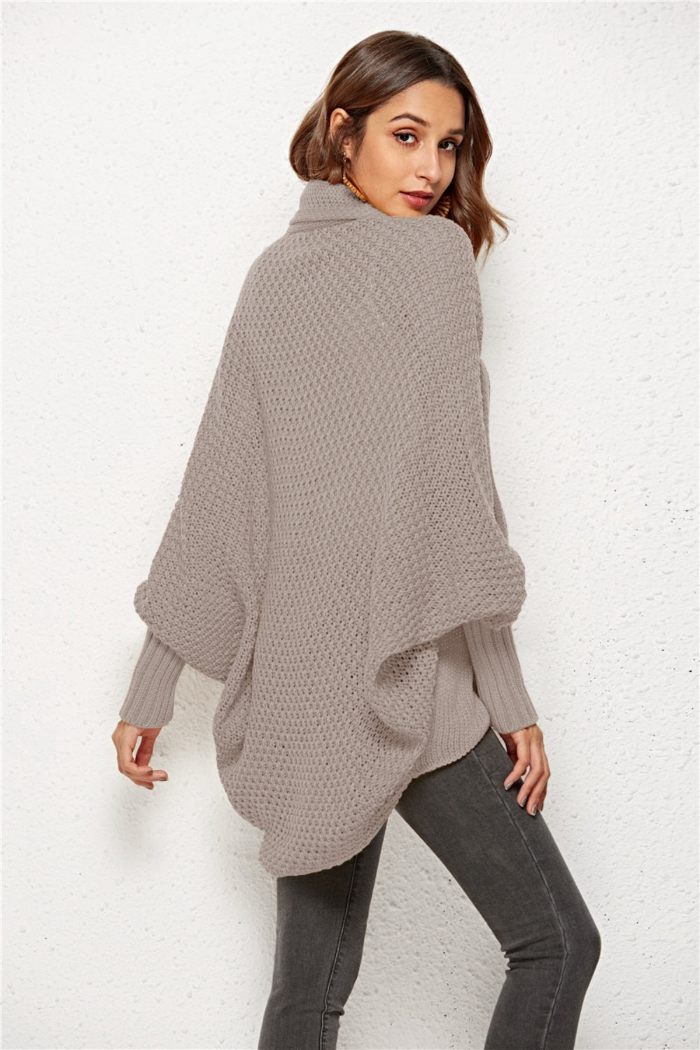 Open Front Batwing Sleeve Cardigan 