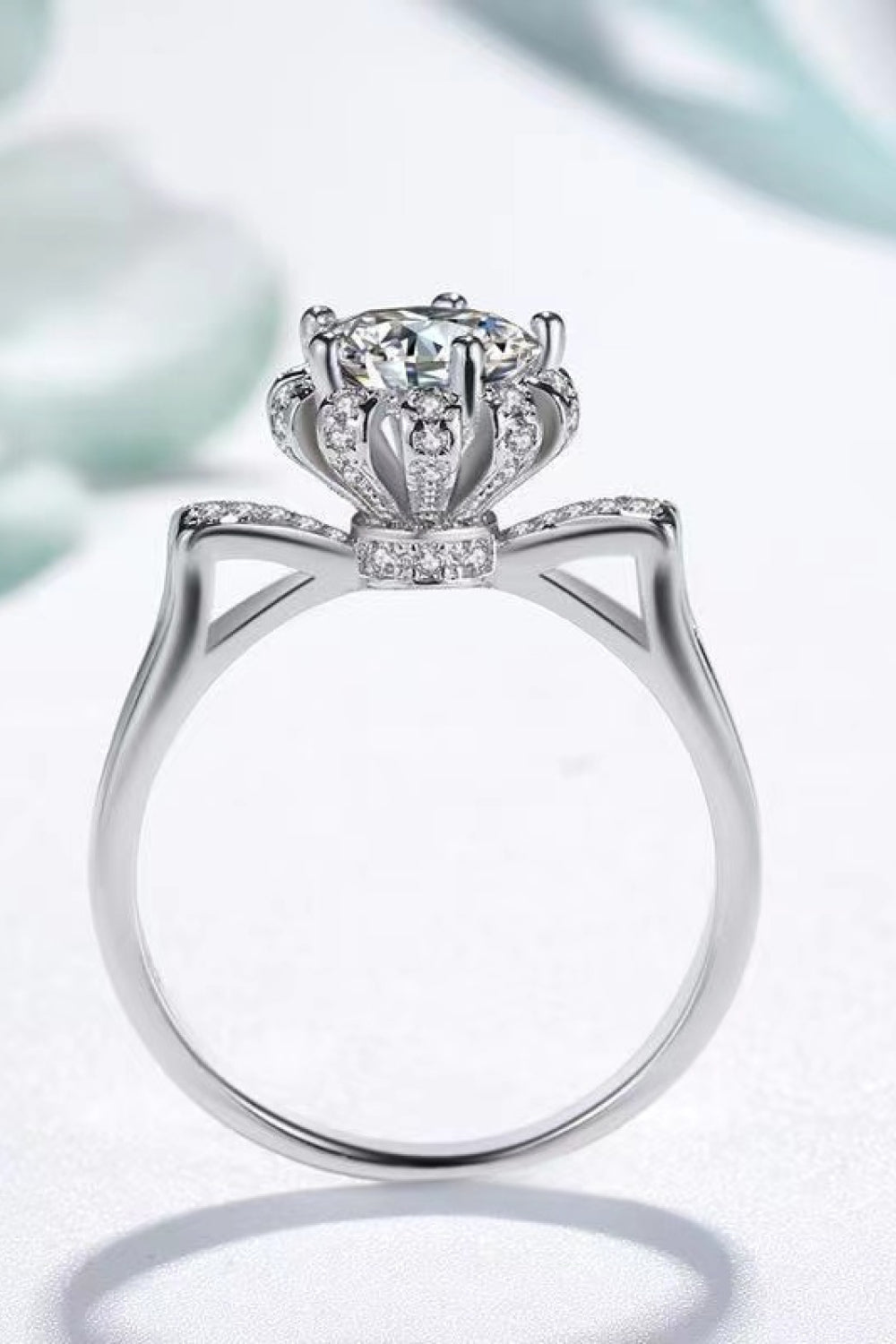 1 Carat Moissanite 925 Sterling Silver Ring 