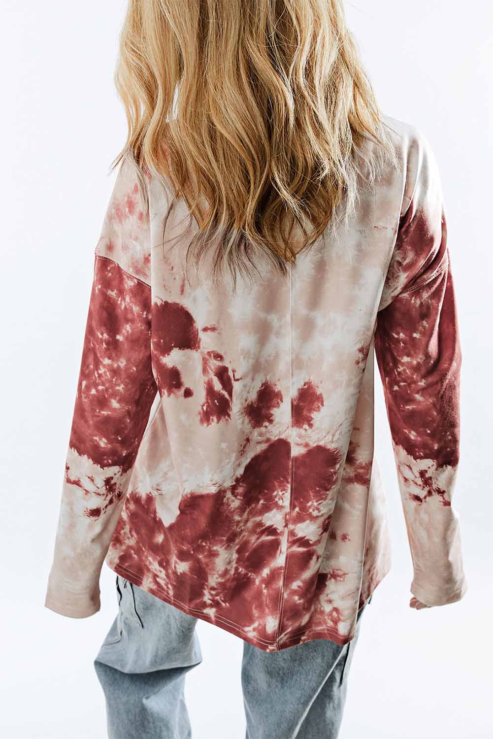 Tie-Dye Dropped Shoulder Top 