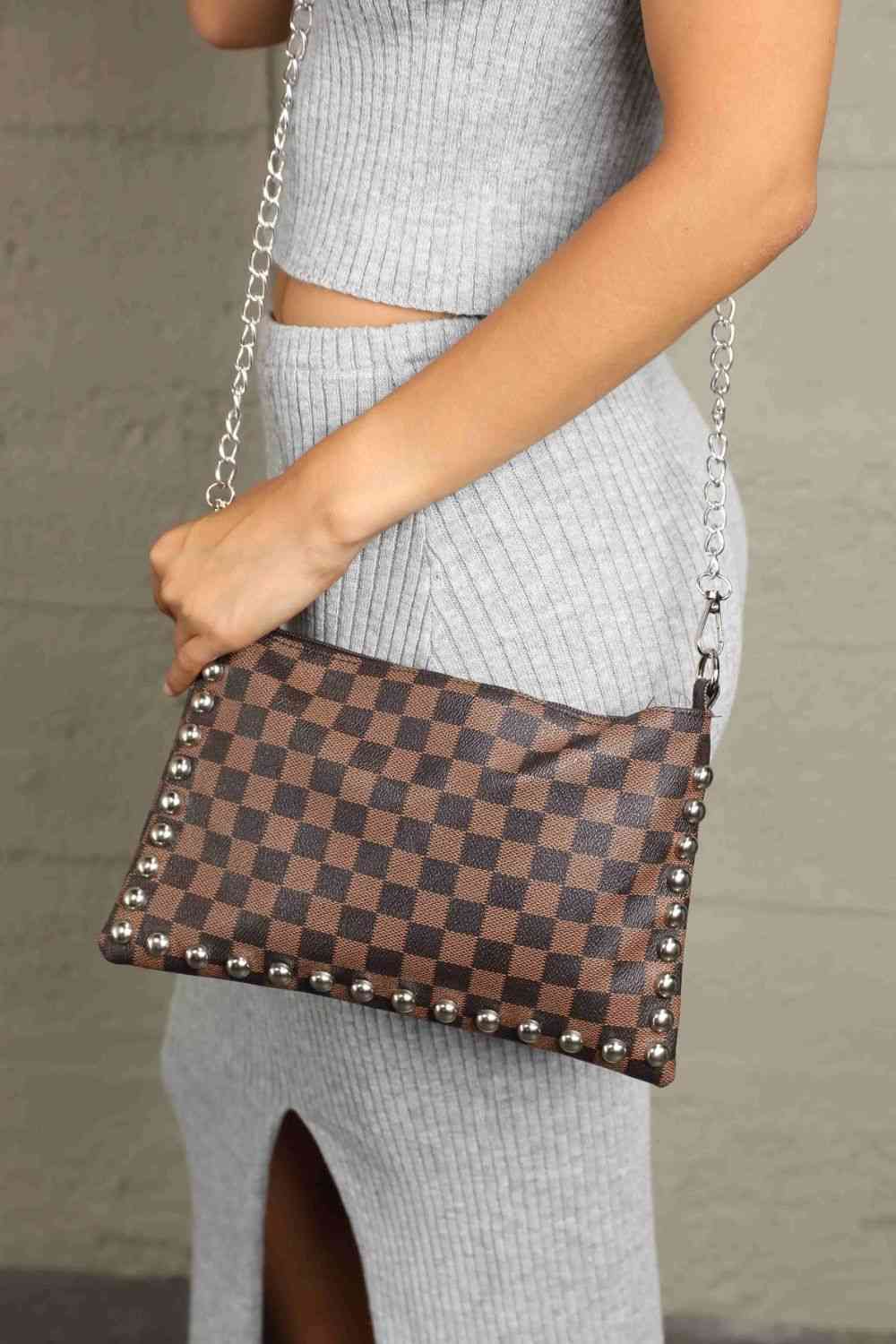 Adored PU Leather Studded Shoulder Bag 