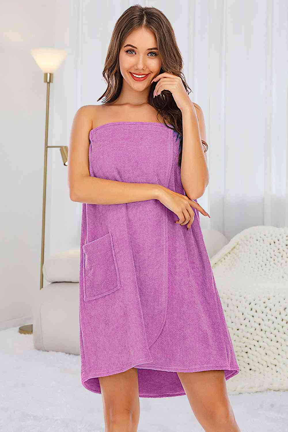 Strapless Robe with pocket 