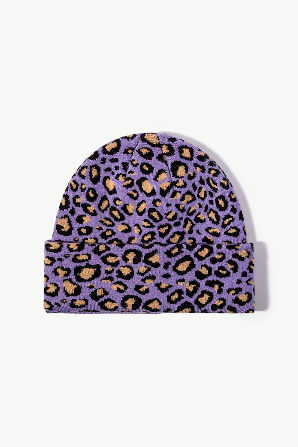 Leopard Pattern Cuffed Beanie 