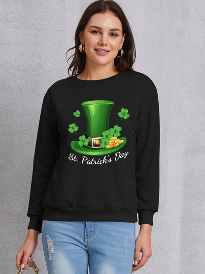 ST. PATRICK'S DAY Round Neck Dropped Shoulder Sweatshirt 