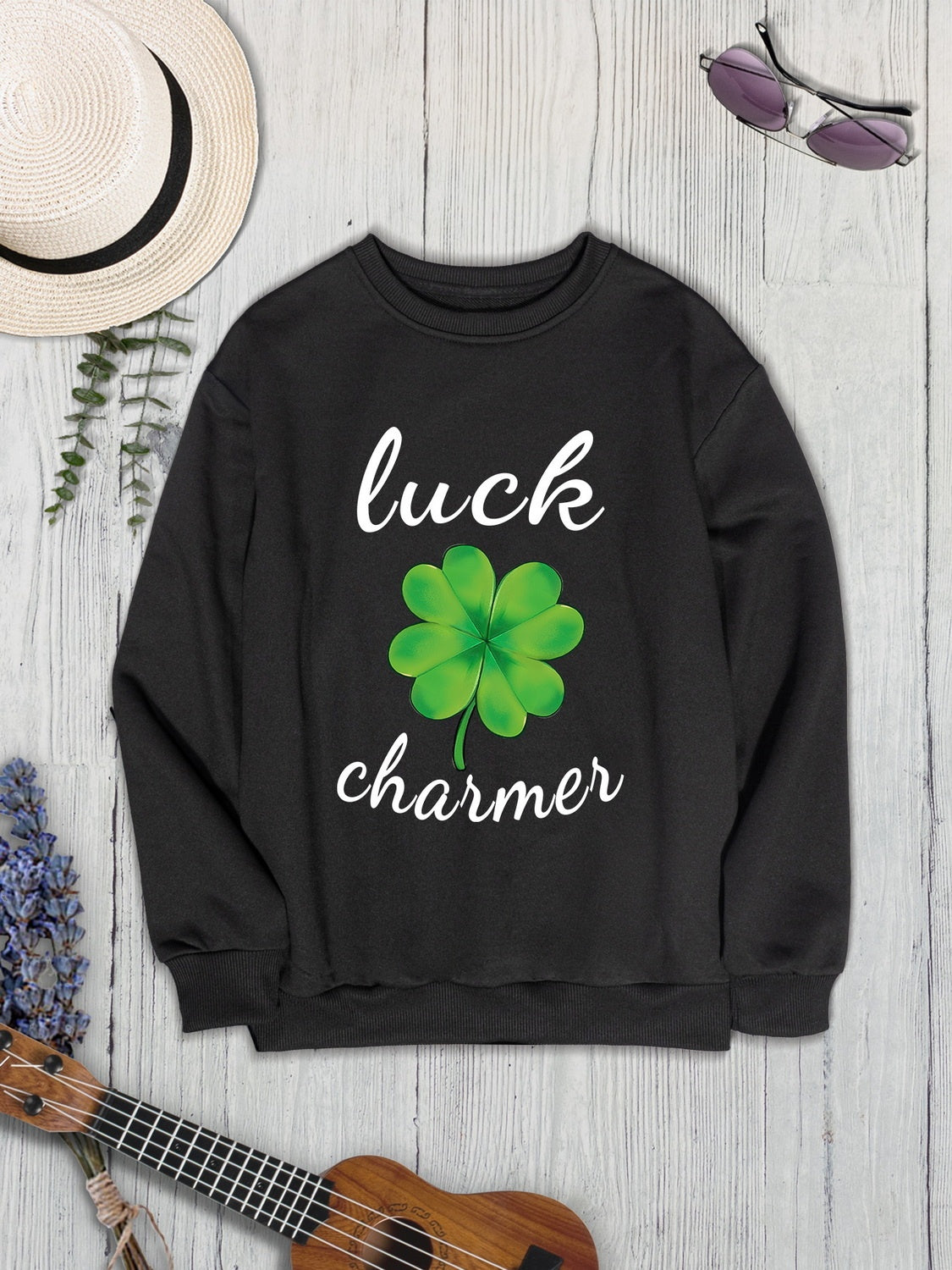 LUCK CHARMER Round Neck Sweatshirt 