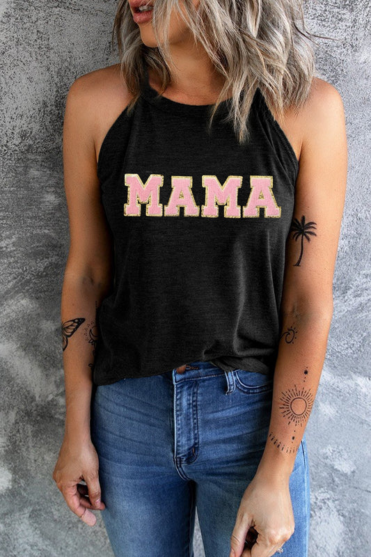 MAMA Round Neck Tank - Babbazon