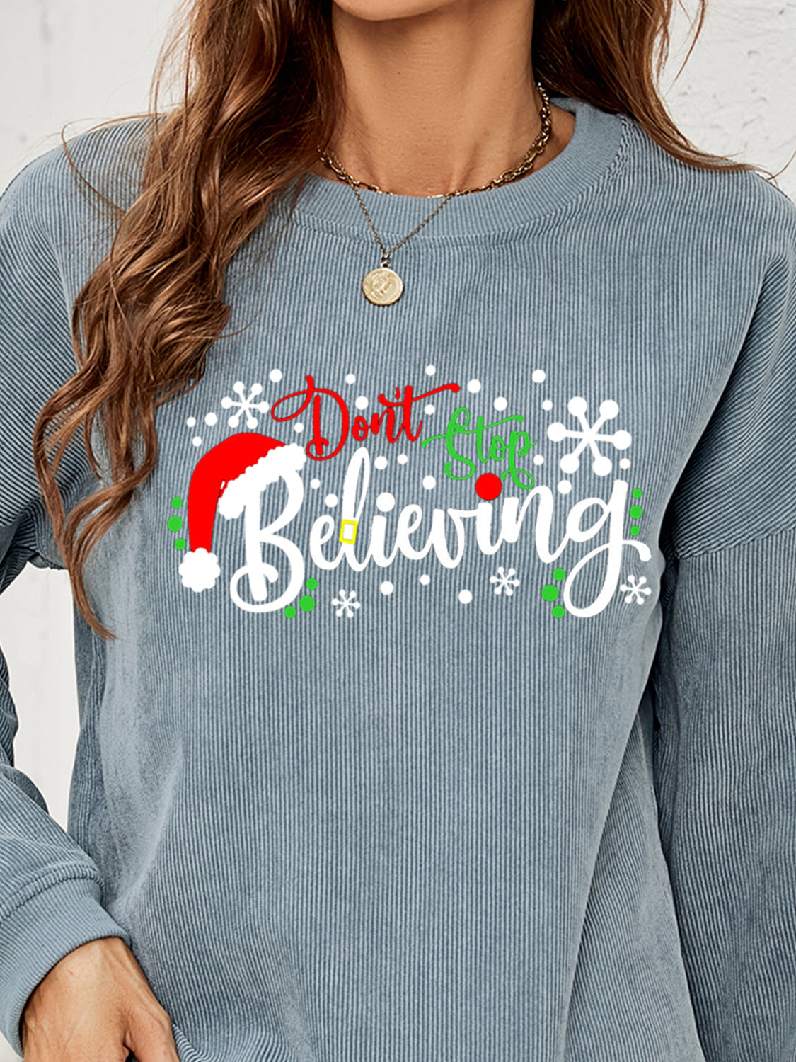 DON'T STOP BELIEVING Graphic Sweatshirt 