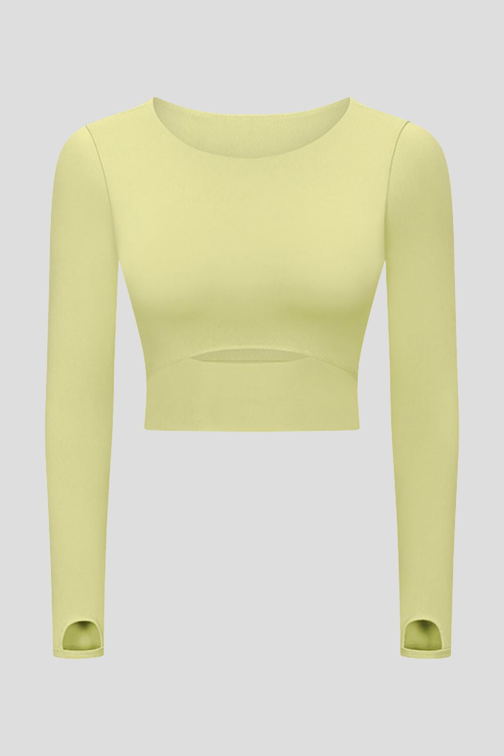 Cut Out Front Crop Yoga Tee - Babbazon Women's Tops