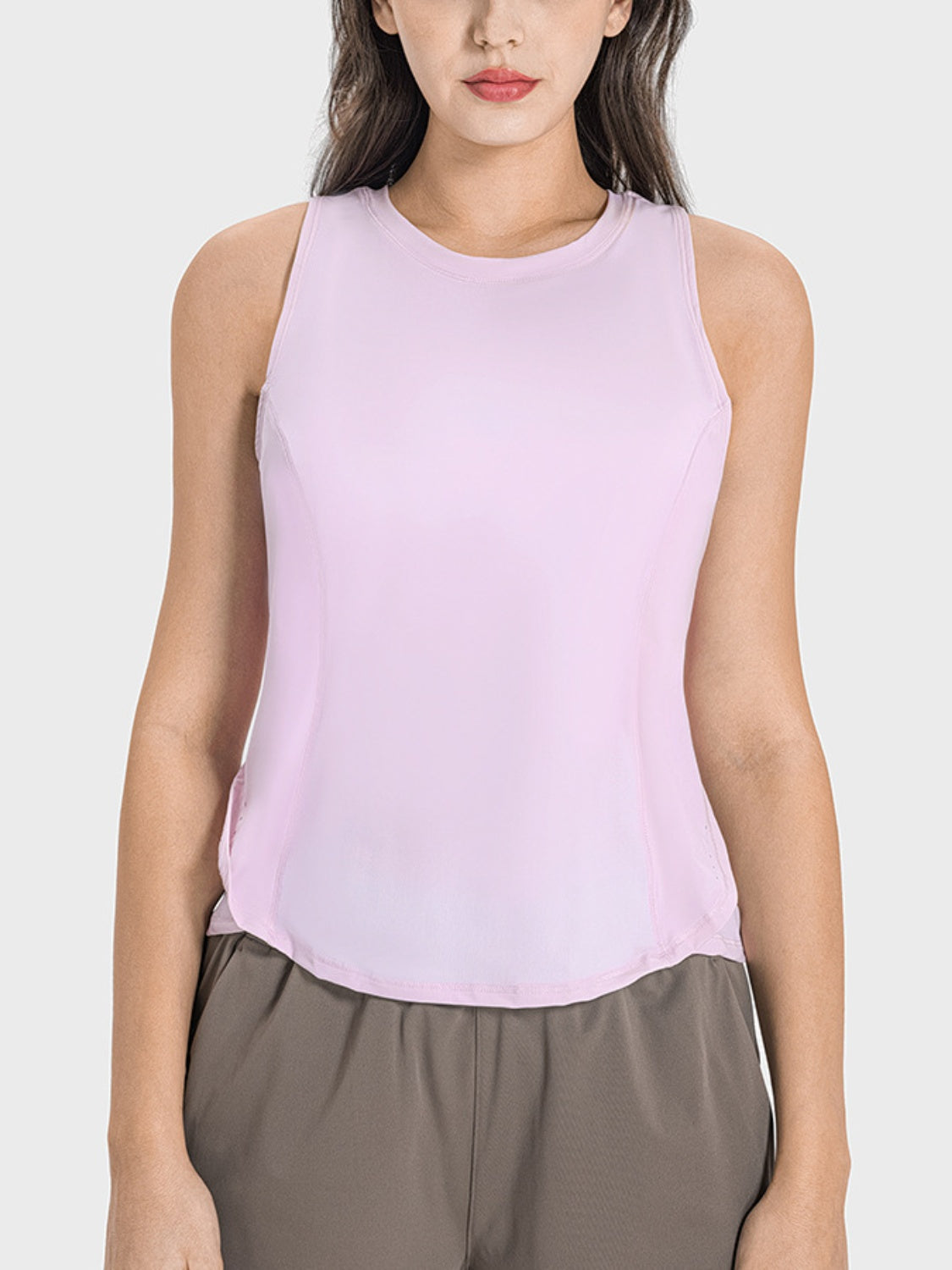 Round Neck Active Tank - Babbazon Camisole