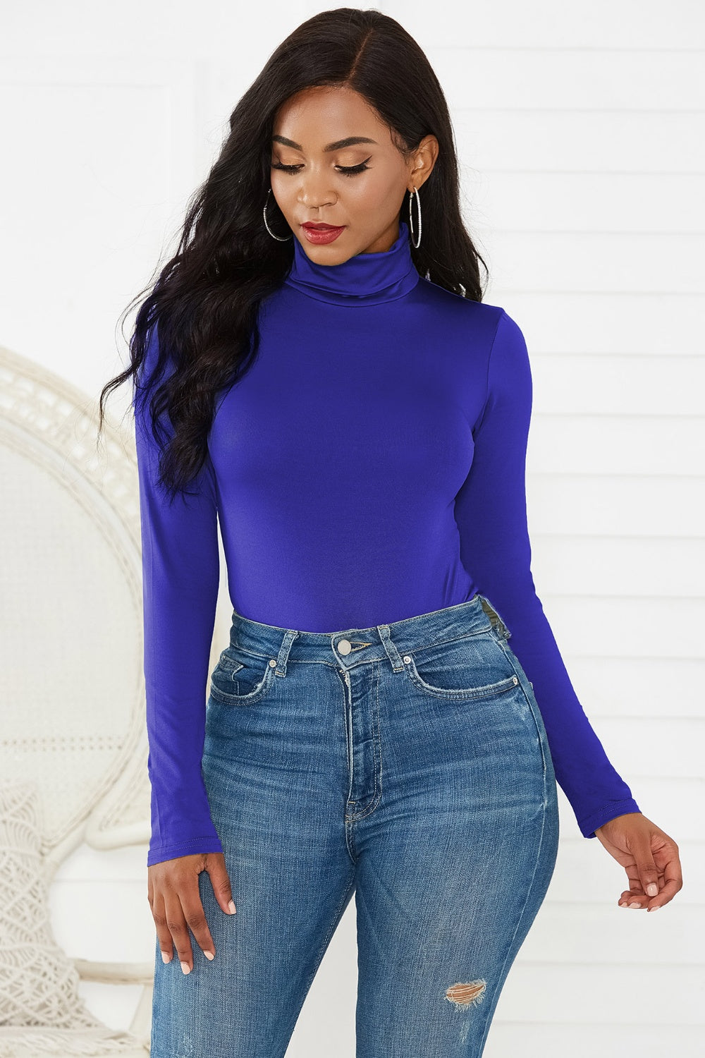 Turtleneck Long Sleeve Bodysuit 