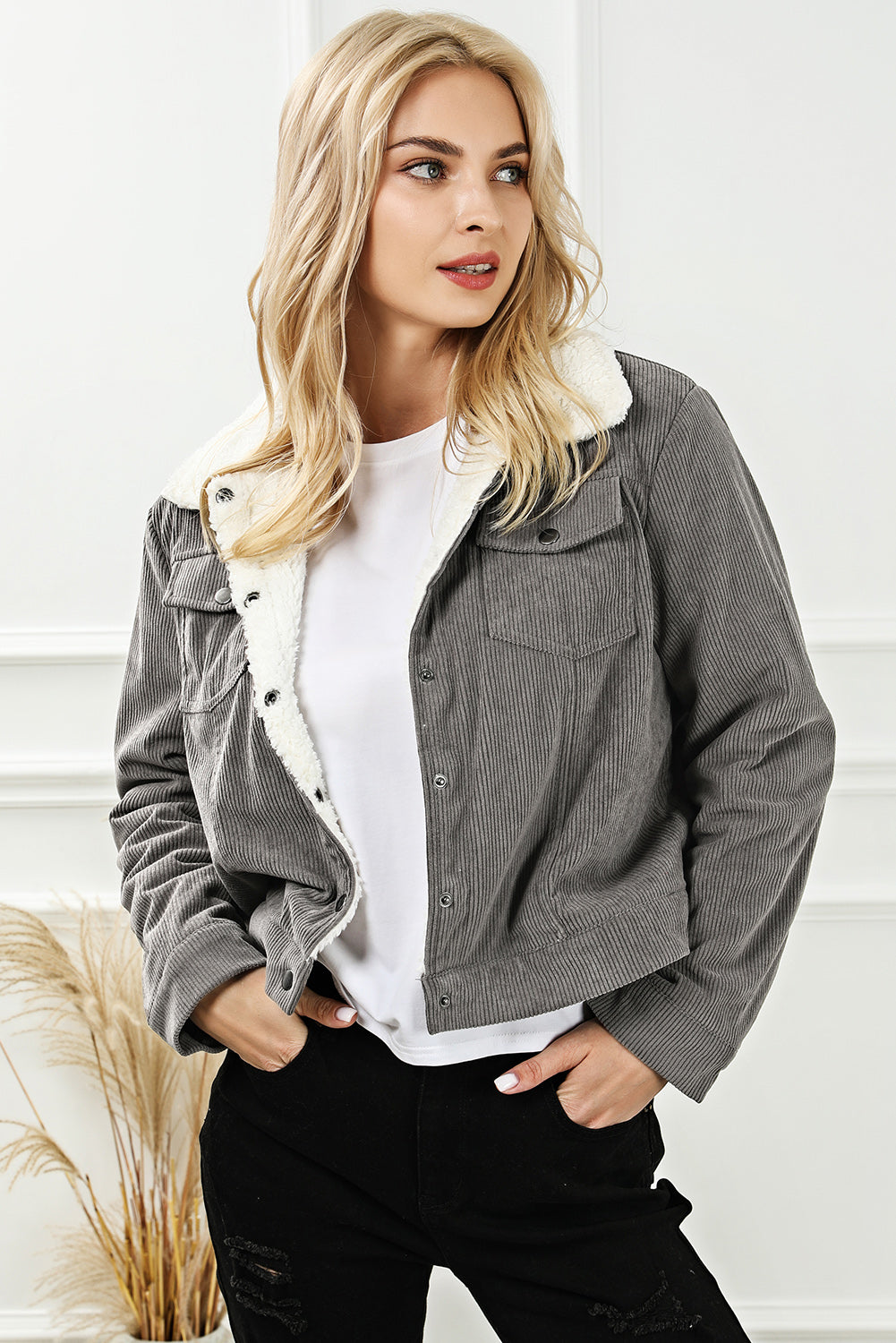 Snap Down Collared Jacket 