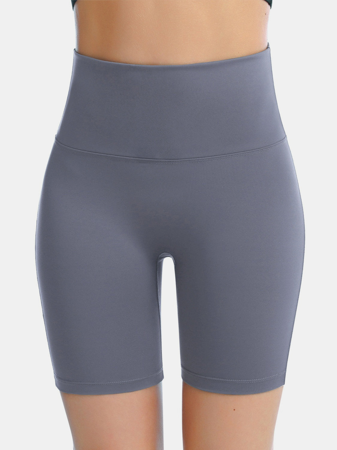 Pocketed High Waist Active Shorts - Babbazon