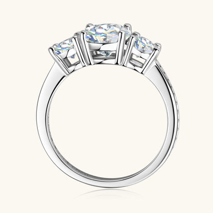 3 Carat Moissanite 925 Sterling Silver Ring 