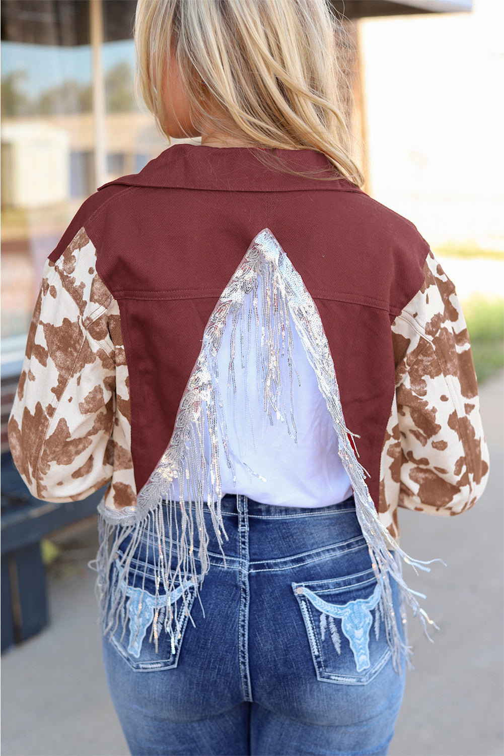 Fringe Detail Button Down Jacket 