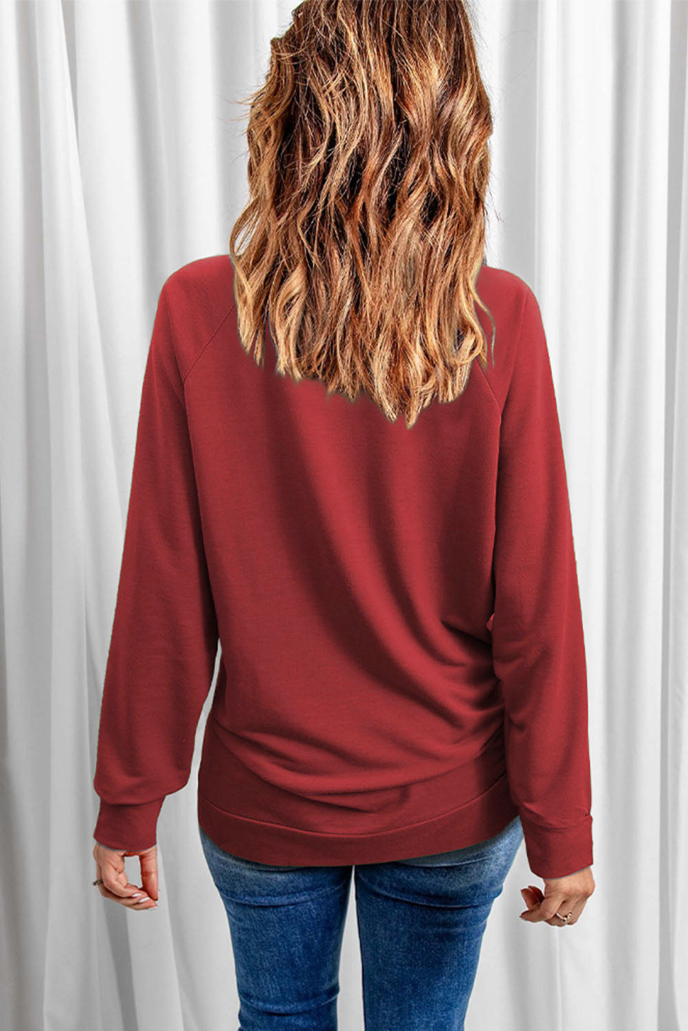 XOXO Heart Round Neck Sweatshirt 