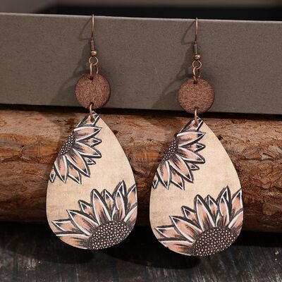 Wooden Dangle Earrings 