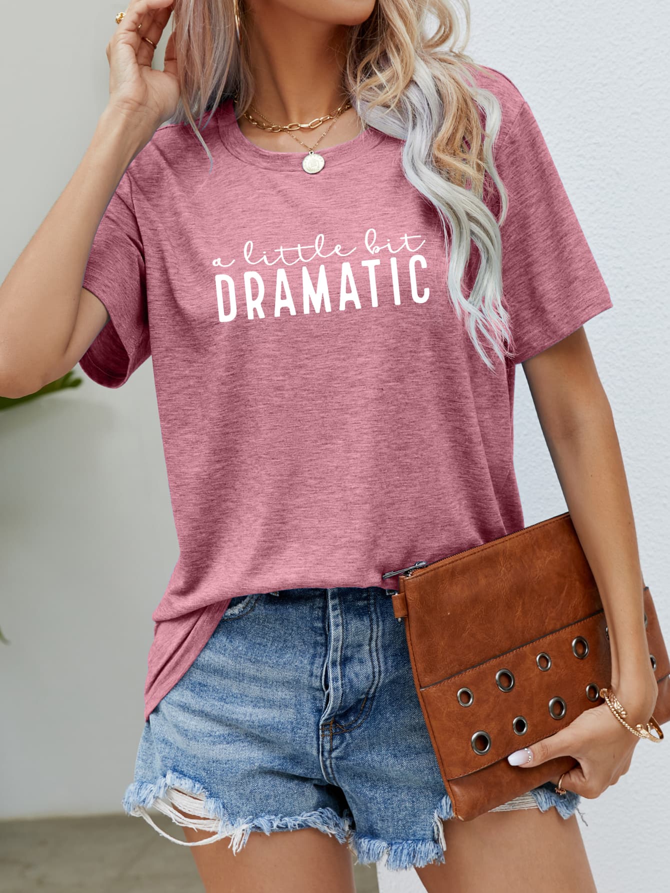 A LITTLE BIT DRAMATIC Graphic Tee - Babbazon t-shirt