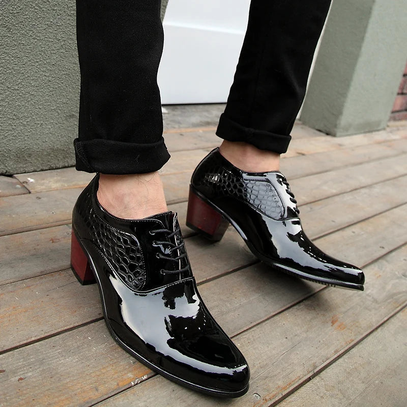 WOLF WHO Luxury Men Dress Wedding Shoes 