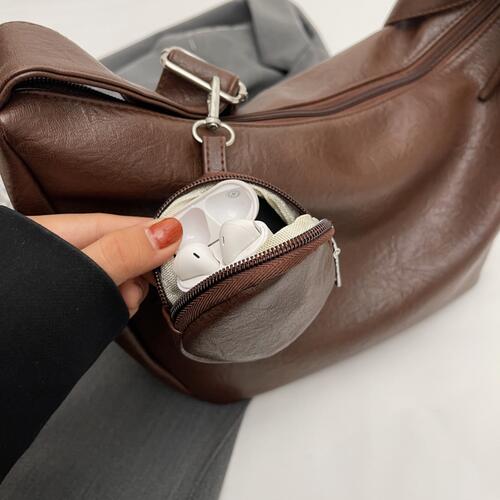 PU Leather Crossbody Bag with Small Purse 