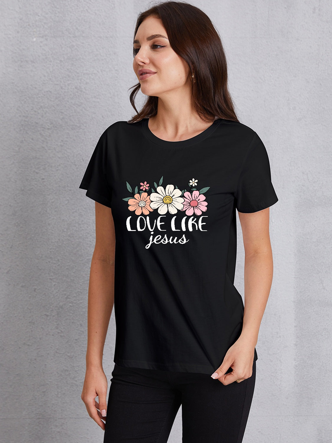 LOVE LIKE JESUS Round Neck T-Shirt 